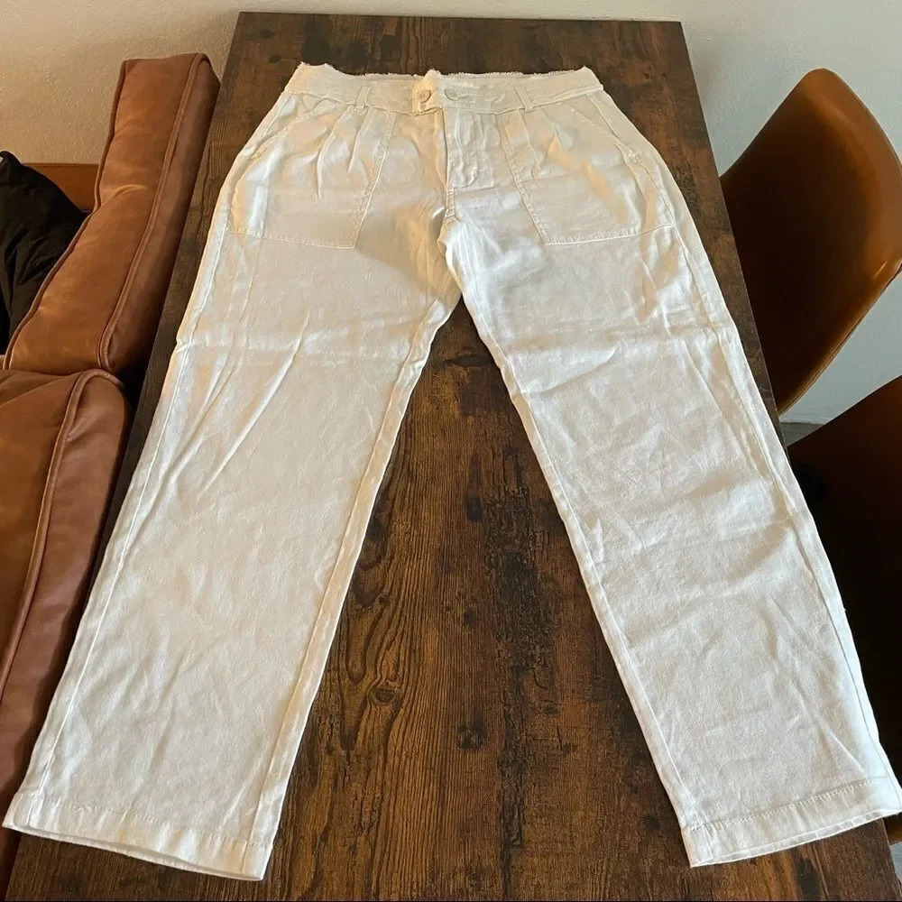 Sundance white/cream color linen pants